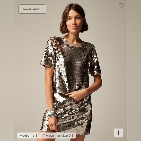 J. Crew Tops - NWT J. Crew Collection sequin-embellished T-shirt, size XS